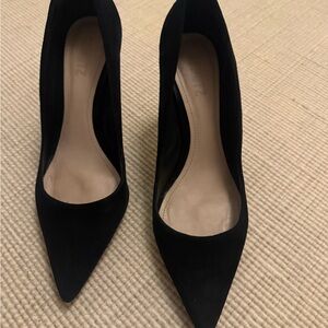 SCHUTZ Lou Black Suede Heels